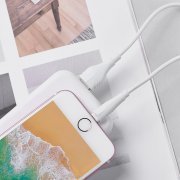 Кабель Borofone BX18 Optimal для Apple (USB - Lightning) белый (3 метра) — 2