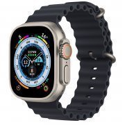 Ремешок ApW26 Ocean Band для Apple Watch 44 mm силикон (черный) — 1