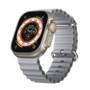 Ремешок ApW26 Ocean Band для Apple Watch 38 mm силикон (серый) — 1