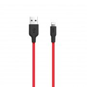 Кабель Hoco X21 Silicone для Apple (USB - Lightning) красно-черный — 1