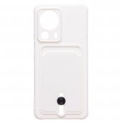 Чехол-накладка - SC304 с картхолдером для Xiaomi 13 Lite (217995) (белая)