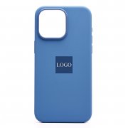 Чехол-накладка ORG Silicone Case SafeMag с анимацией для Apple iPhone 15 Pro Max (зимне-голубой)