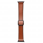 Ремешок - ApW38 Square buckle Apple Watch 49 mm Watch 42 mm экокожа (коричневый)