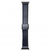 Ремешок - ApW38 Square buckle Apple Watch 49 mm экокожа (темно-синий)