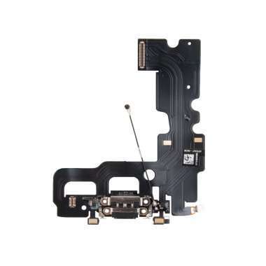 Шлейф для Apple iPhone 7 на разъем зарядки/микрофон (черный) &mdash; 1