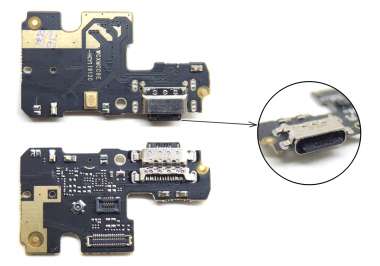 Шлейф для Xiaomi Mi A3 плата на разъем зарядки/микрофон &mdash; 1