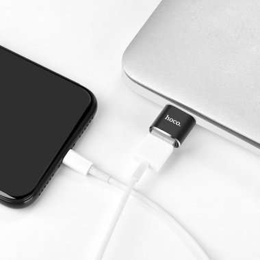 Адаптер (переходник) HOCO UA5 (Type-C - USB-A) черный &mdash; 4