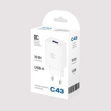 Сетевое зарядное устройство BC C43 USB (белое) — 2